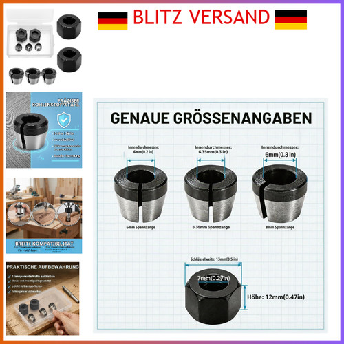 Spannzangenfutter set 6mm - set,
