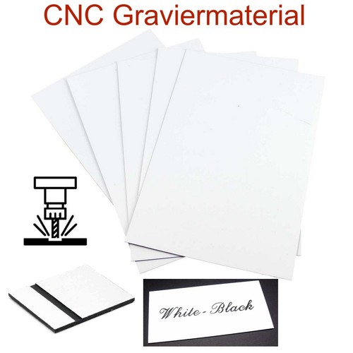 Graviermaterial weiß schwarz - graviermaterial, weiß-schwarz
